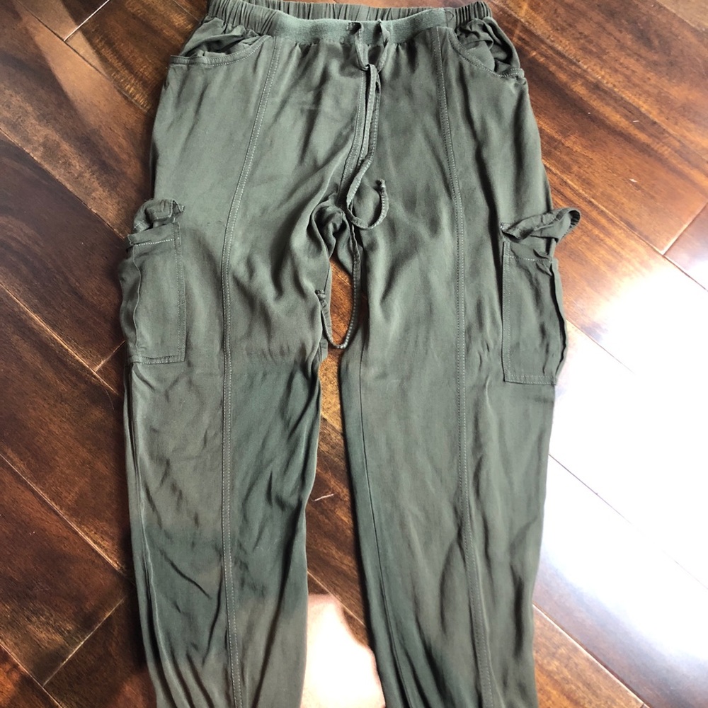 “Mono B” Brand Army Green Cargo Joggers